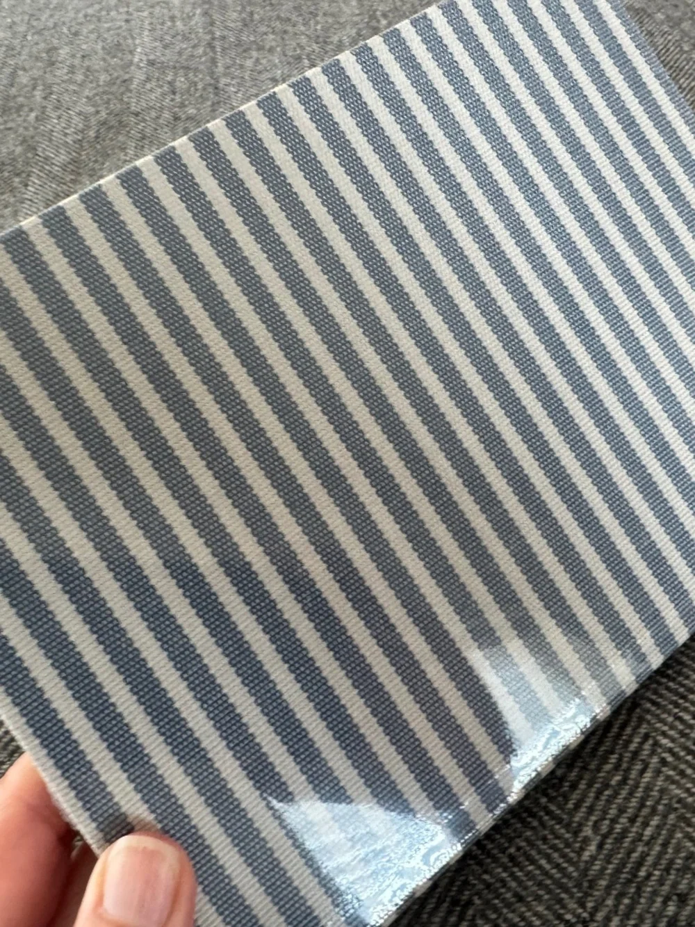 NWT, PERENNIALS STRIPE FABRIC, COVERED HARDBOUND BOOK